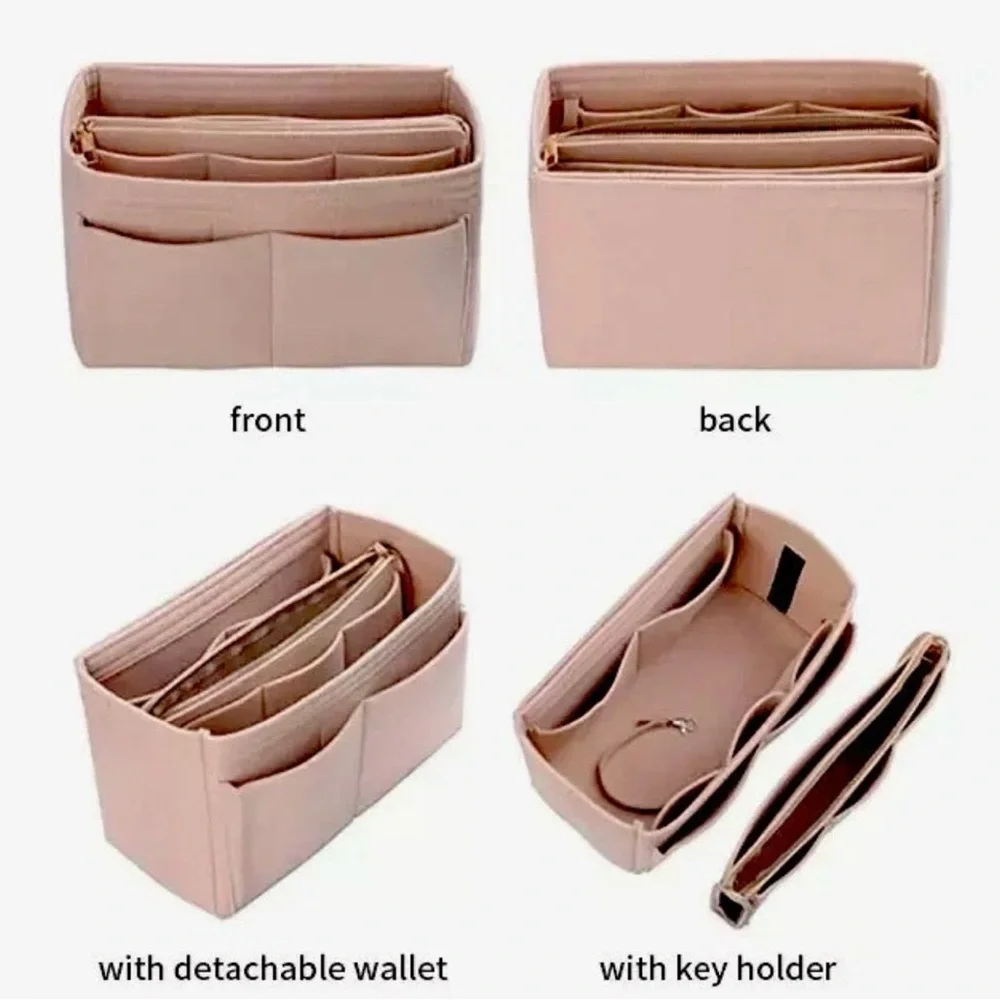 Elegant Tan Makeup Organizer